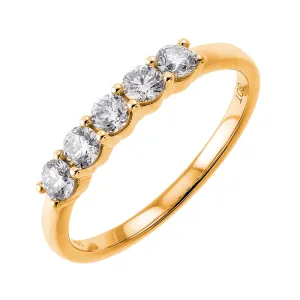 14KT Yellow Gold & Diamond Band - 1/2 ctw