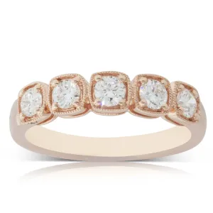 18ct Rose Gold Diamond Ring