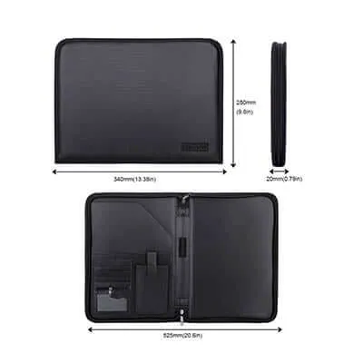 A4 Zipper Portfolio with Tablet Pocket