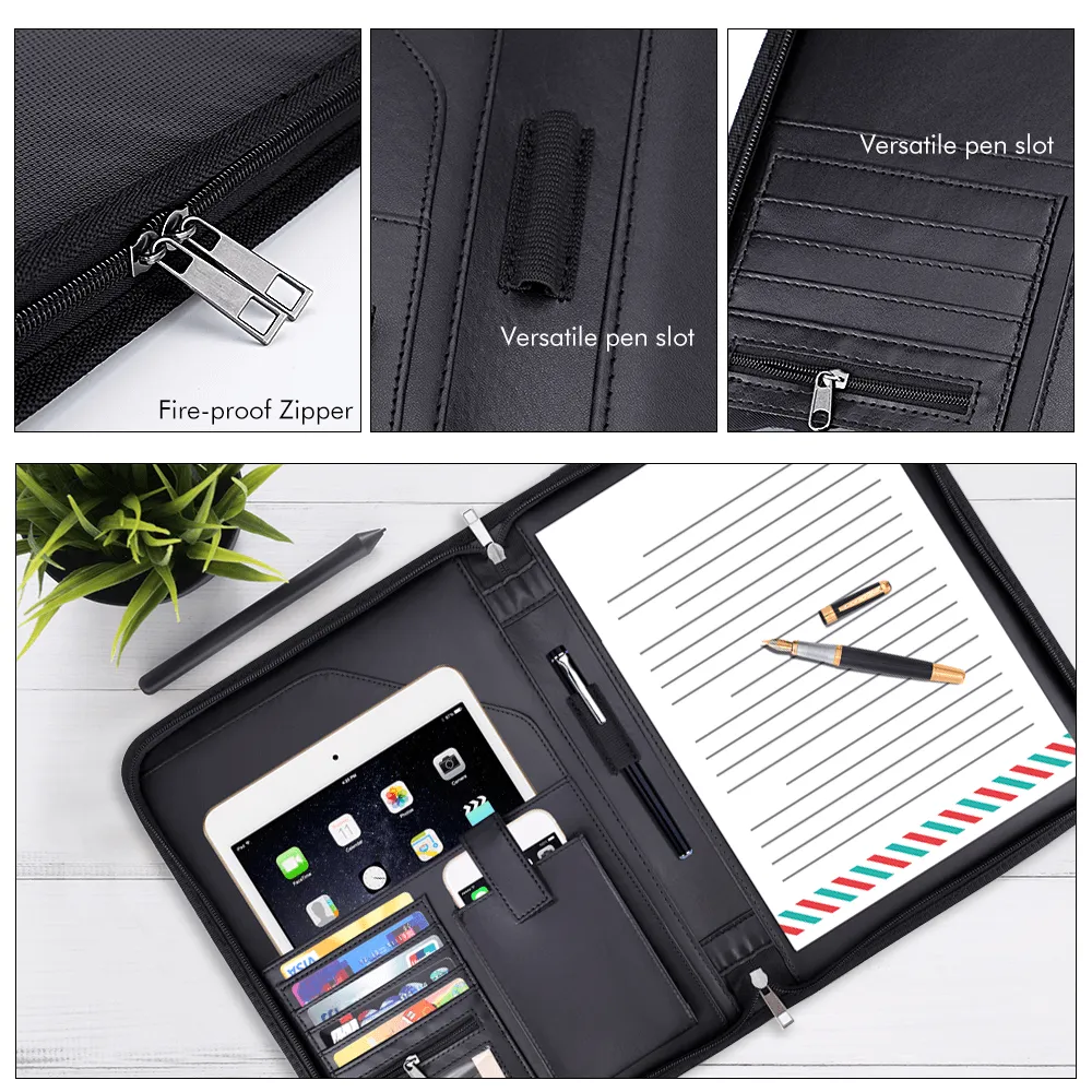 A4 Zipper Portfolio with Tablet Pocket