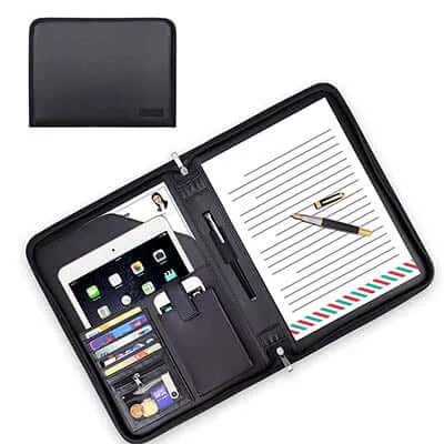 A4 Zipper Portfolio with Tablet Pocket