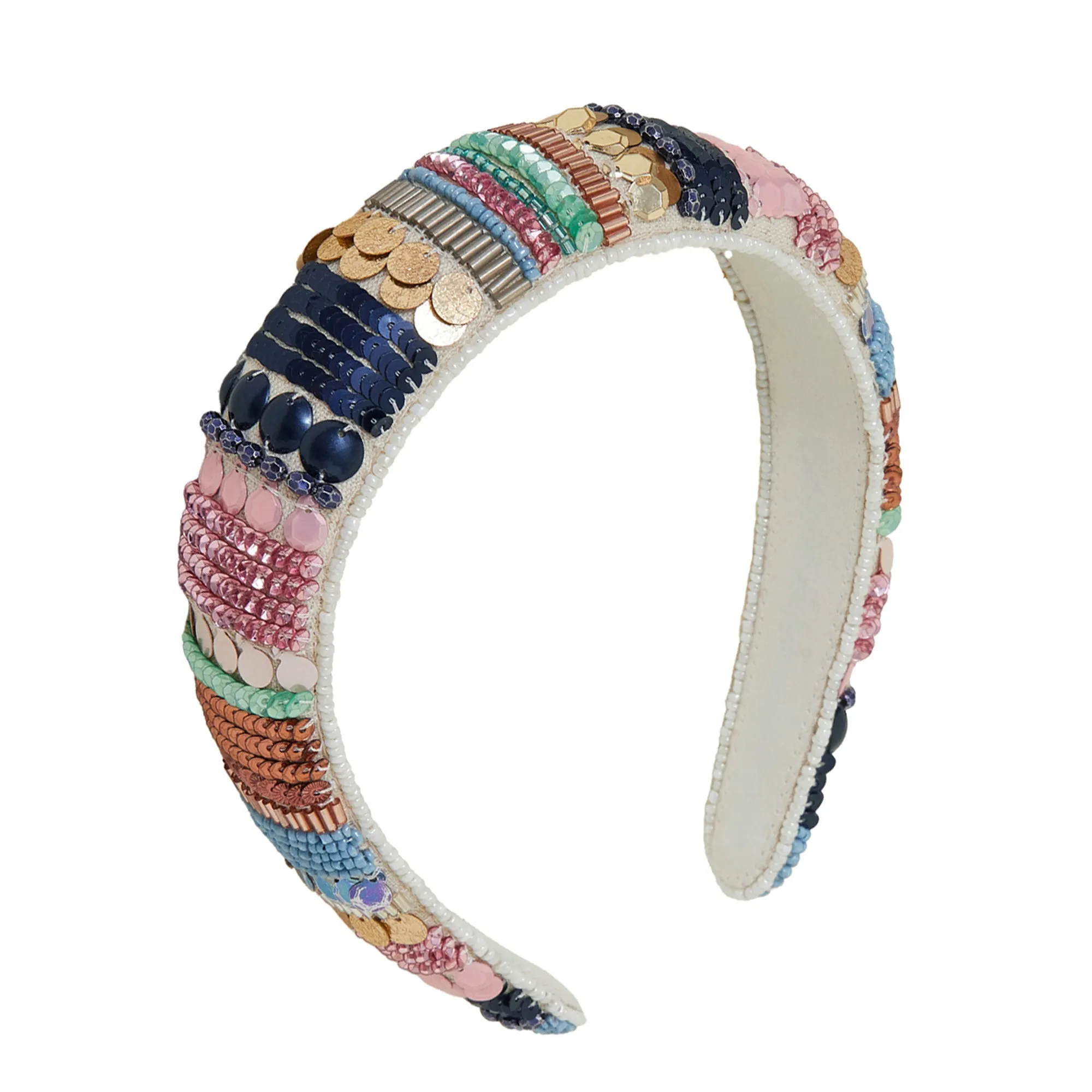 Accessorize London Women's Beaded Sequin Padded Headband