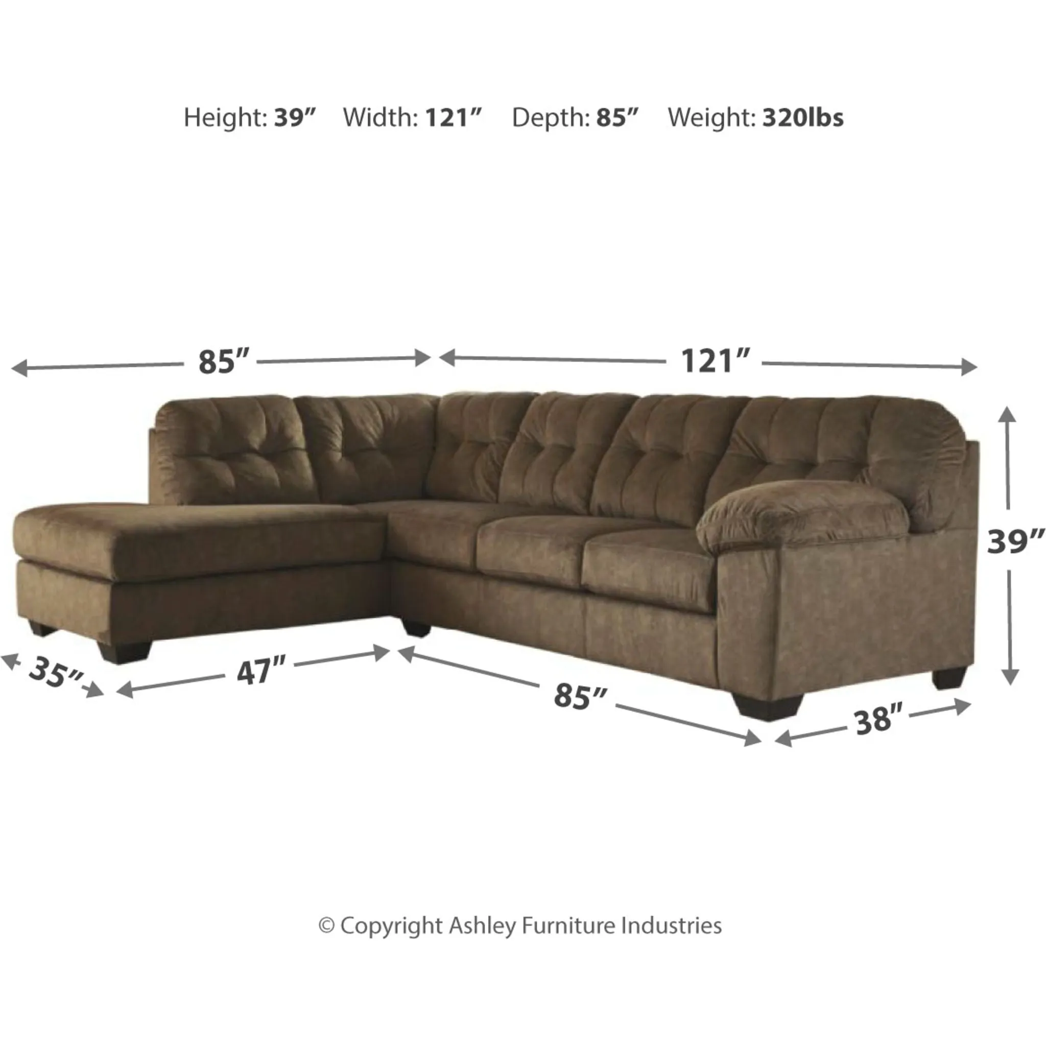 Accrington 2 Piece Sleeper Sectional with Chaise