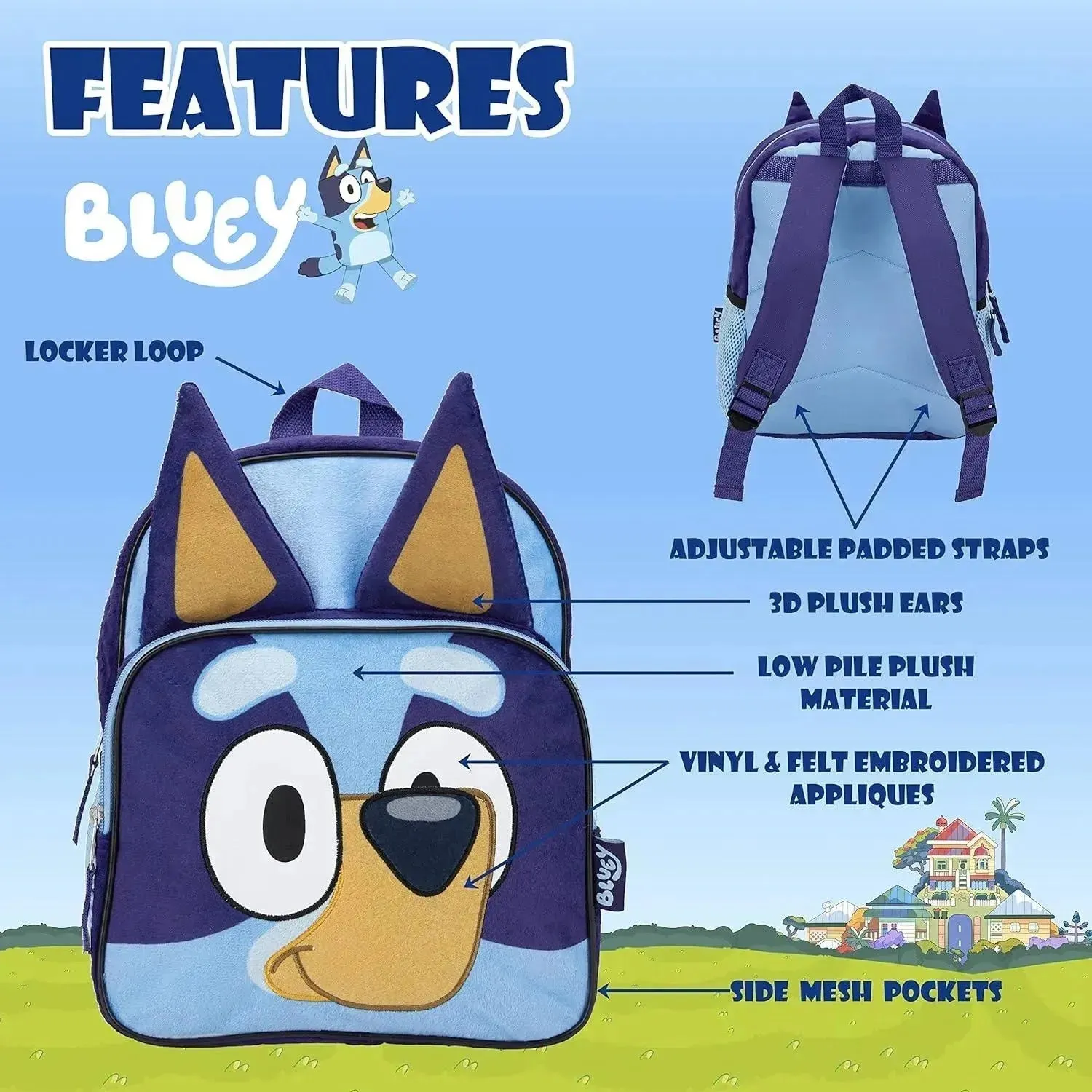 Adorable Bluey School Backpack