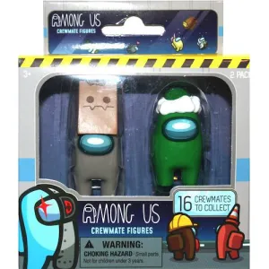 Among Us Crewmate Figures 2"  Gray & Green