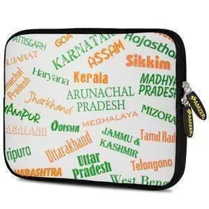 Amzer 7.75 Inch Neoprene iPad/Tablet Sleeve - Indian States Tricolour