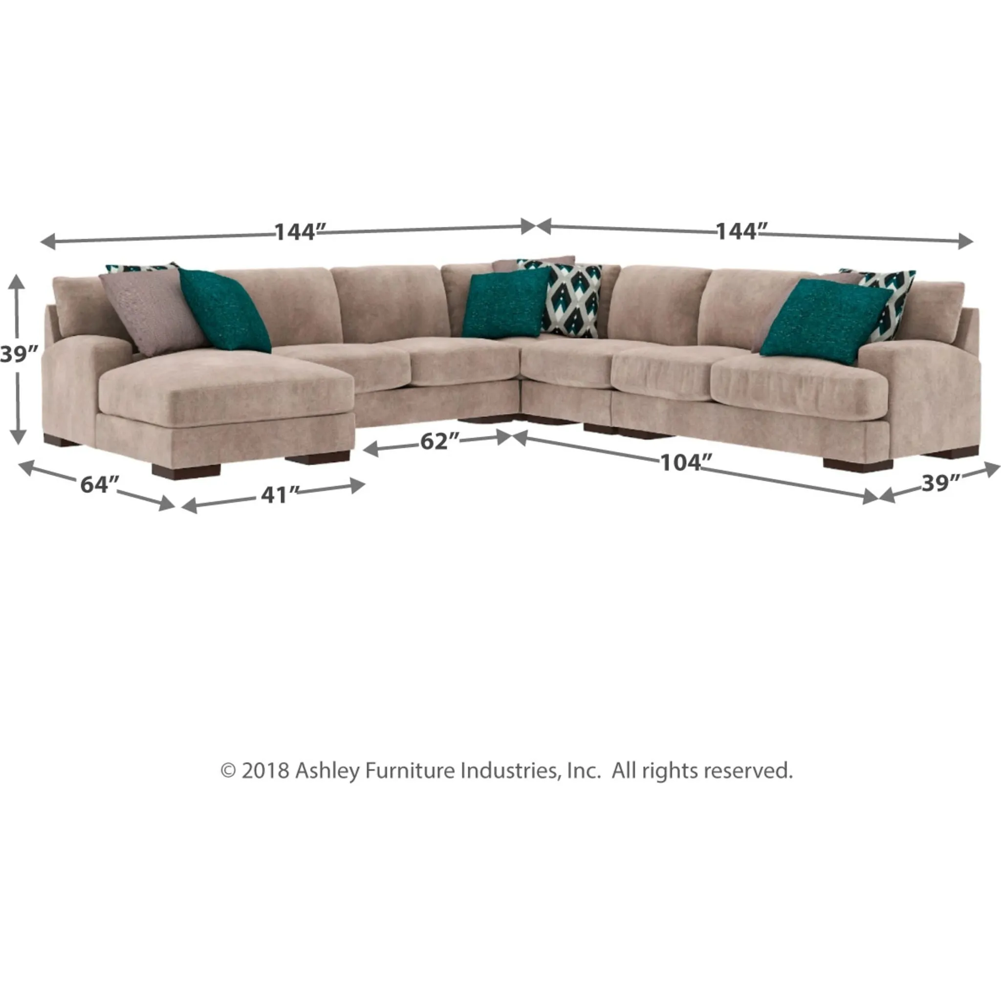 Bardarson-Exclusive 5 Piece Sectional