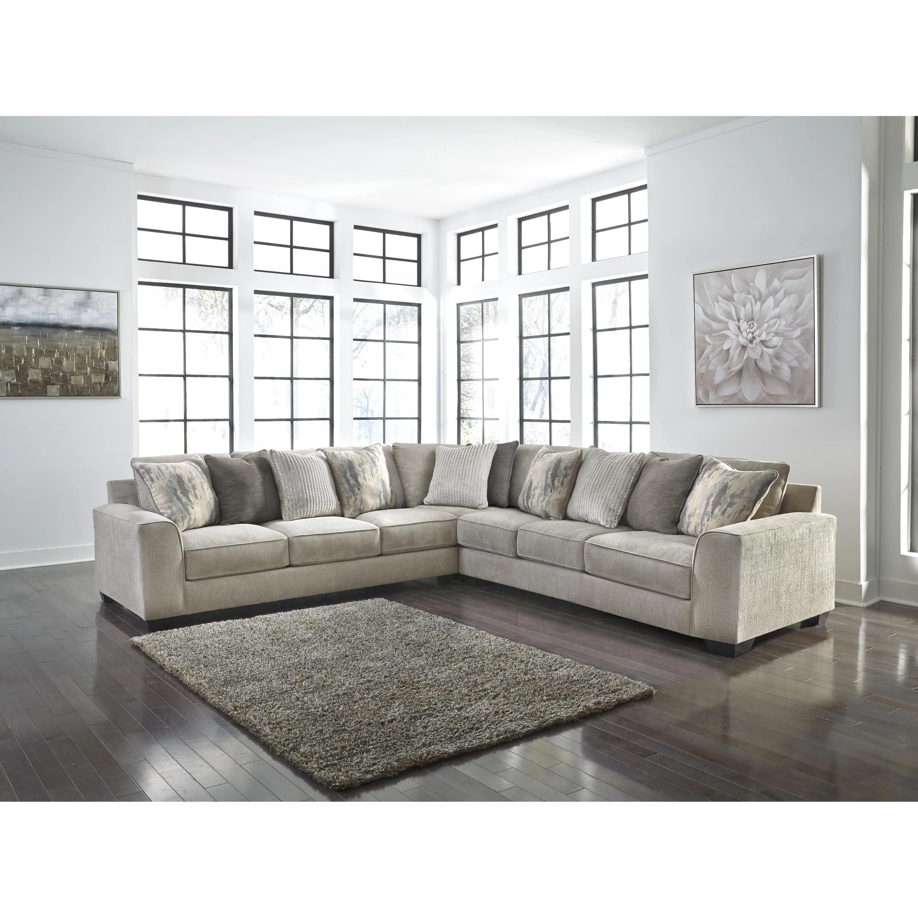 Benchcraft Ardsley Fabric 3 pc Sectional 3950466/3950467/3950477