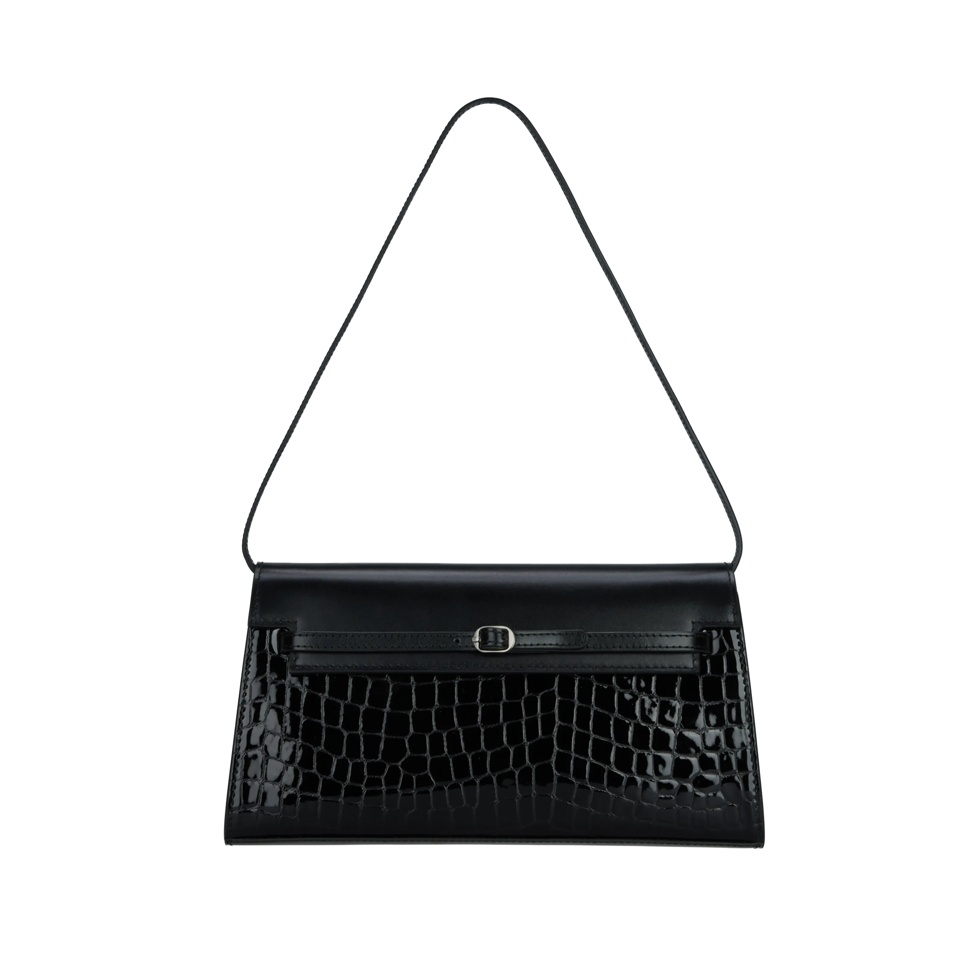 Black Croc Shoulder Bag (Limited Edition. Pre-Order Only.)