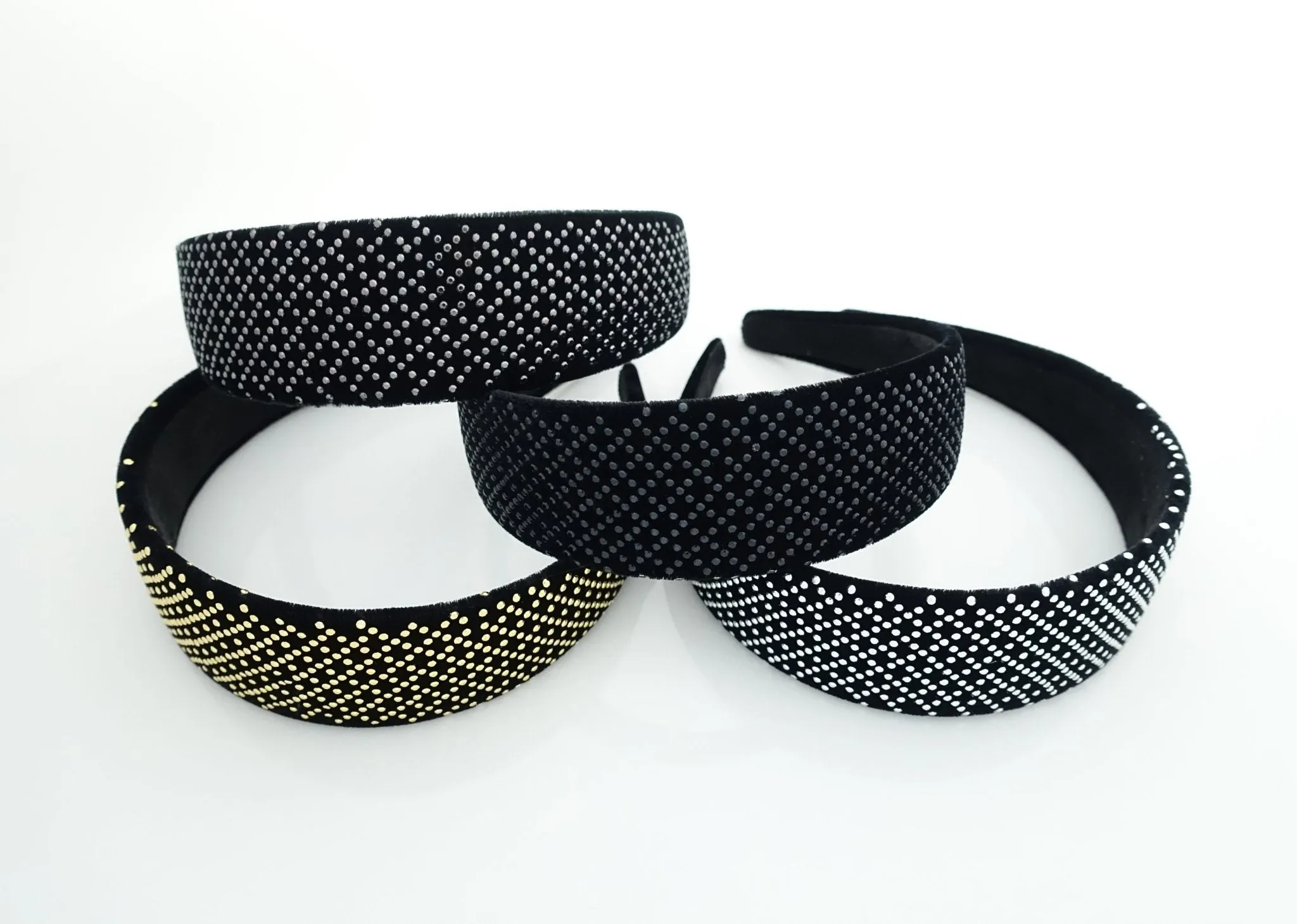 black velvet diamond grid headband dazzling fashion women fashion hairband