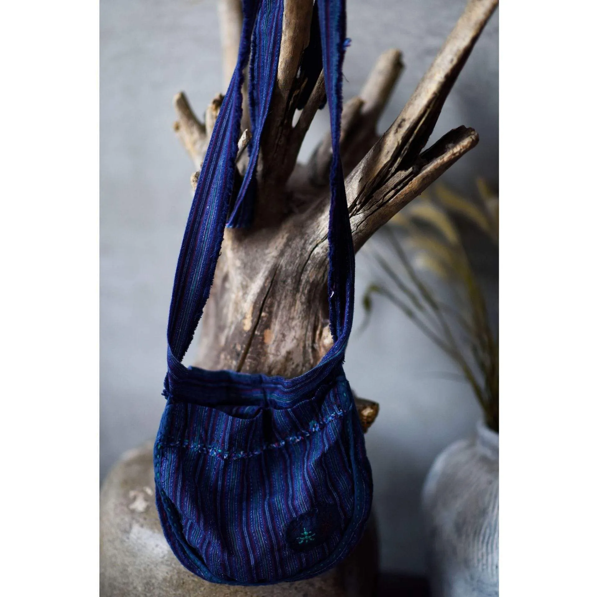 Blue Linen Convertible Bag | Zen