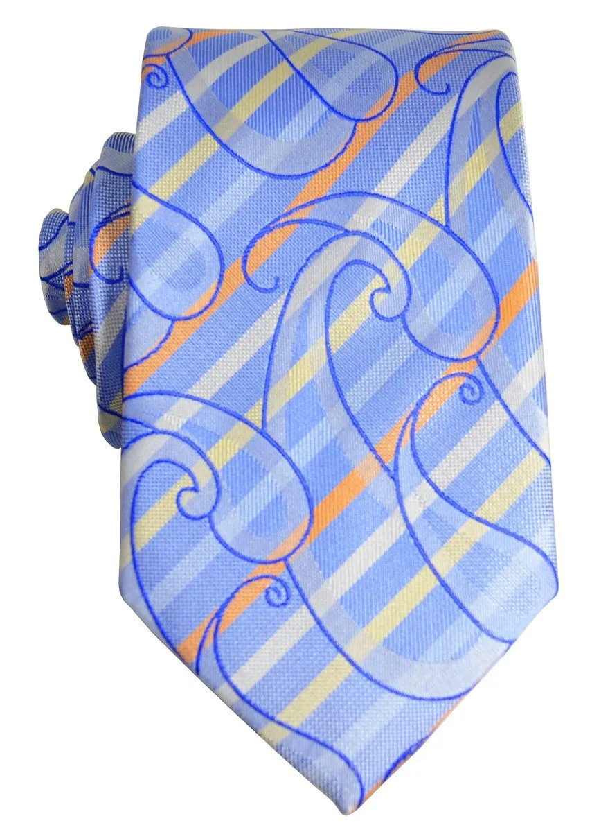 Blue Silk Tie and Pocket Square