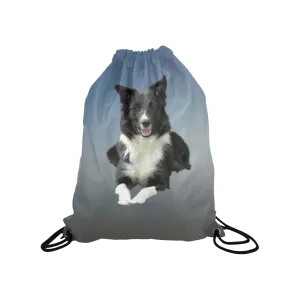 Border Collie Drawstring Bag