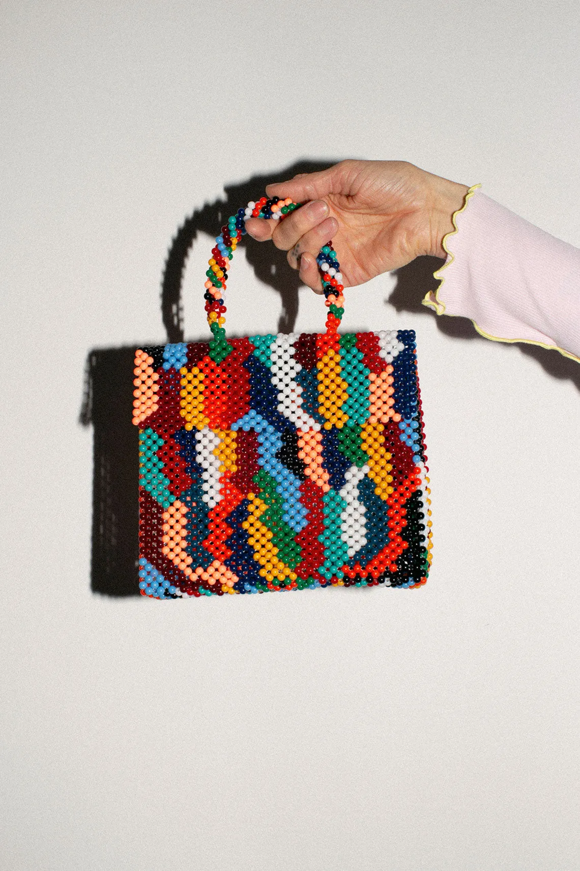 Brain Waves Beaded Bag