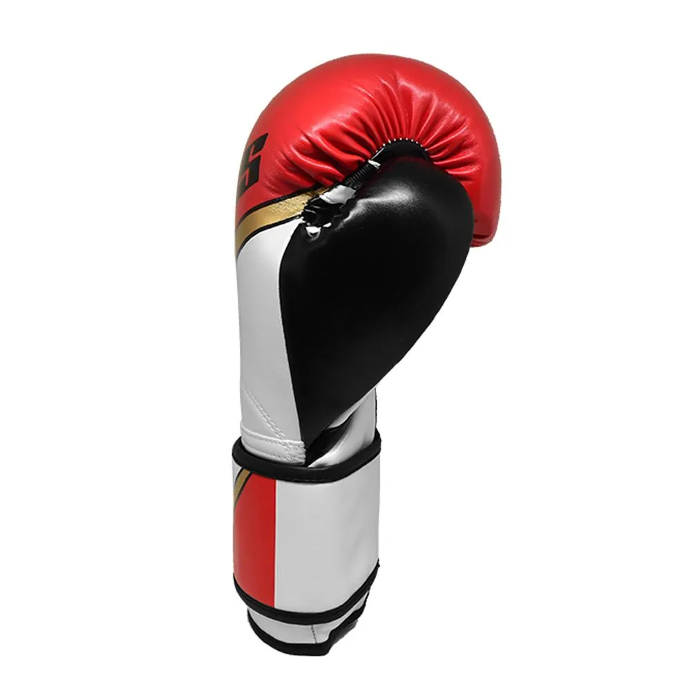 Bulls Professional Classic Boxing Gloves - Red/White