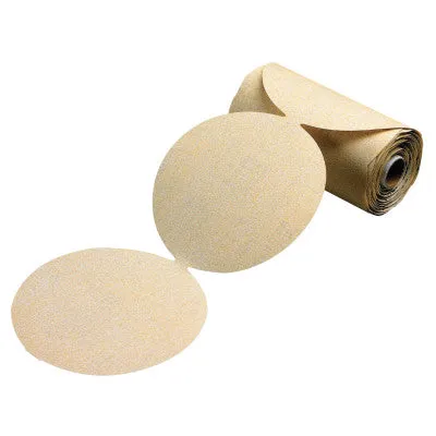 Carborundum Gold Aluminum Oxide Dri-Lube Paper Discs, 5 in Dia., P120 Grit, 05539520121