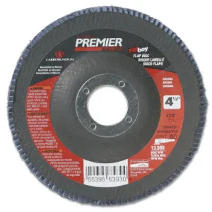 Carborundum Premier Red Zirconia Alumina Type 27 Fat Boy Flap Discs,4 1/2",80 Grit,5/8 Arbor, 66261068848