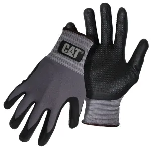 CAT CAT017419X Gloves, XL, Knit Wrist Cuff, Nitrile Coating, Nylon Glove, Gray :PR: QUANTITY: 1