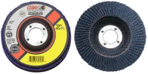 CGW Abrasives Prem Z3 Reg T27 Flap Disc, 5", 80 Grit, 7/8 Arbor, 12,200 rpm, 42505