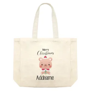 Christmas Cute Animal Series Bear Merry Christmas Shopping Bag