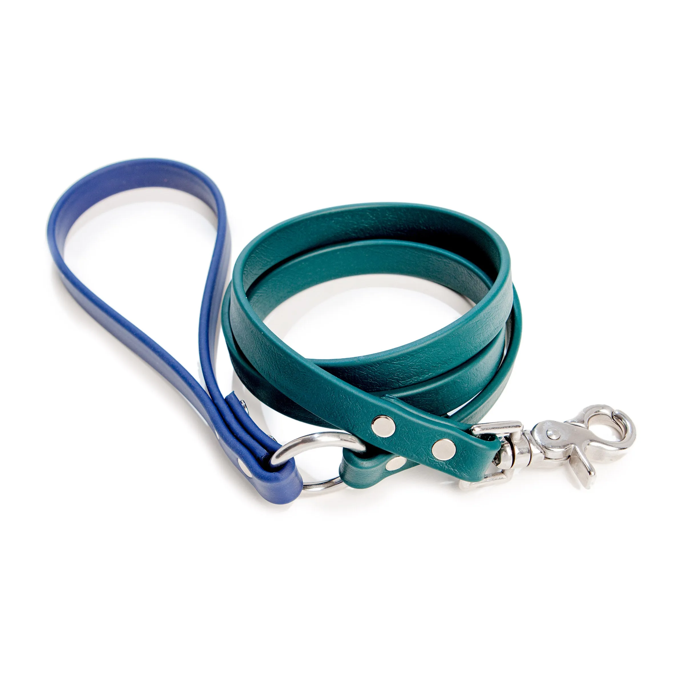 City Leash in Hunter Green & Navy (4 or 6 Foot) (Made in the USA)