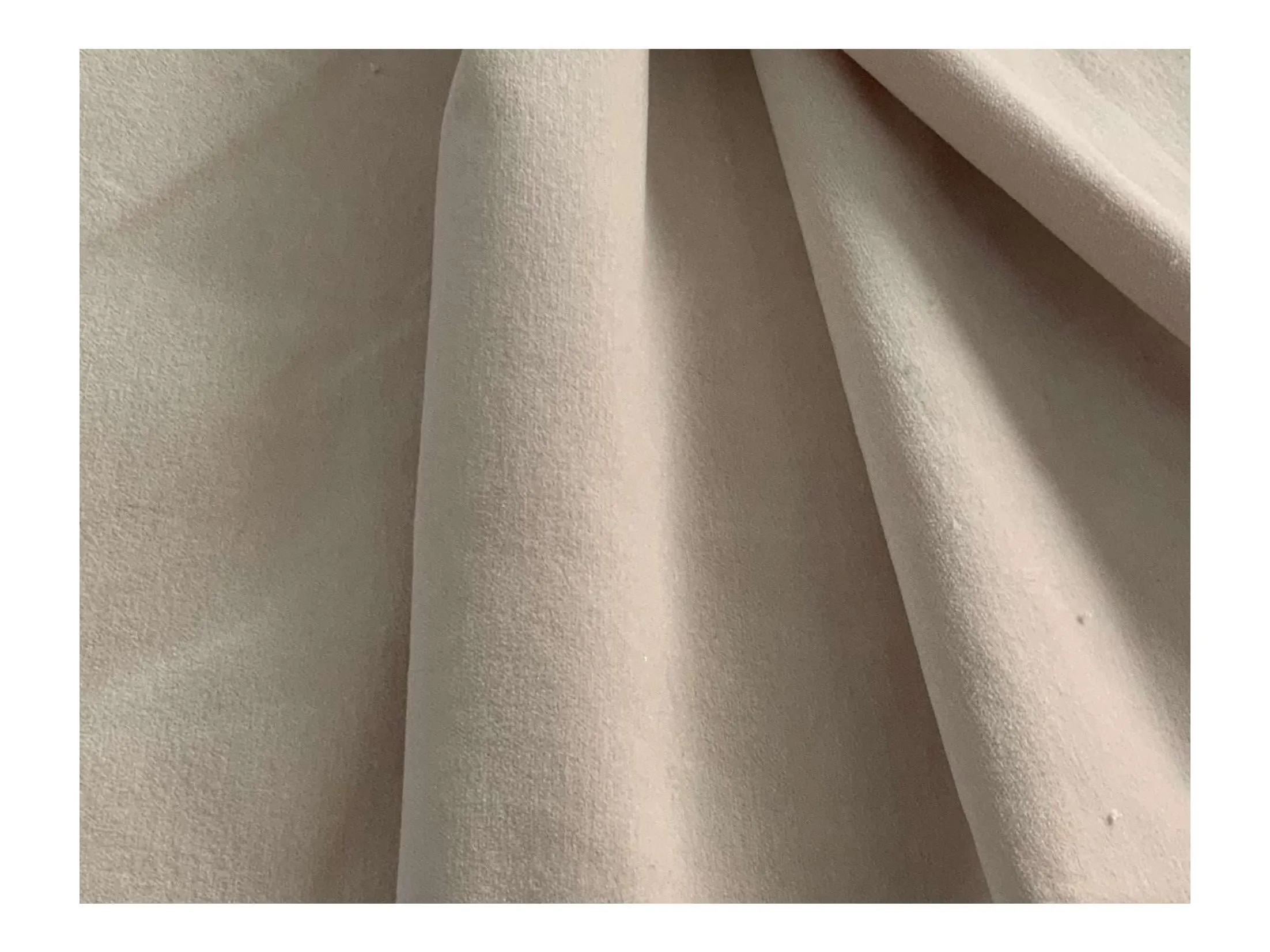 CREAM PINK  Cotton Dressmaking Velvet / Velveteen Fabric - Lightweight-BY Truly Sumptuous