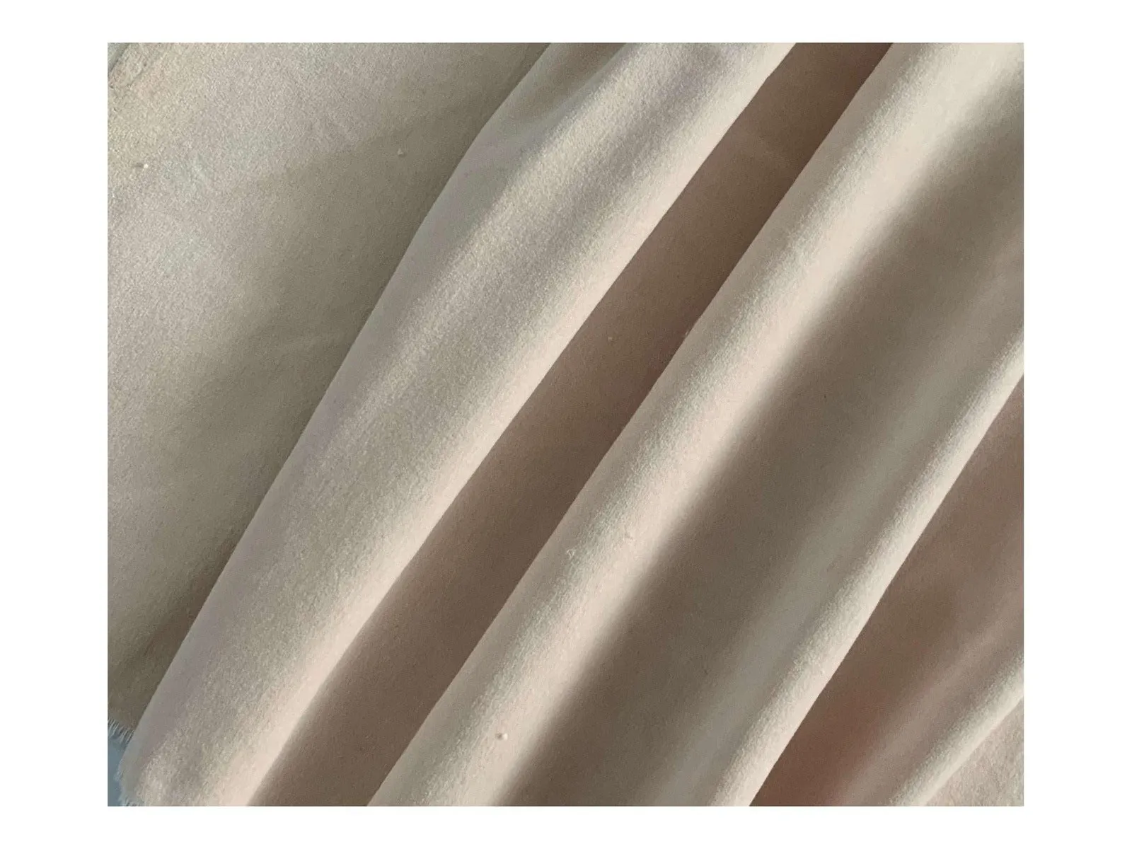 CREAM PINK  Cotton Dressmaking Velvet / Velveteen Fabric - Lightweight-BY Truly Sumptuous