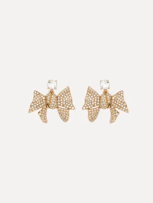 Crystal Pavé Bow Earrings