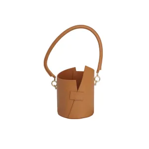 Curved Handle Birkie Bag In Caramel