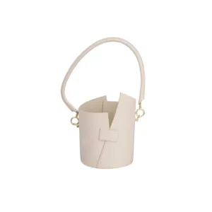 Curved Handle Birkie Bag In White