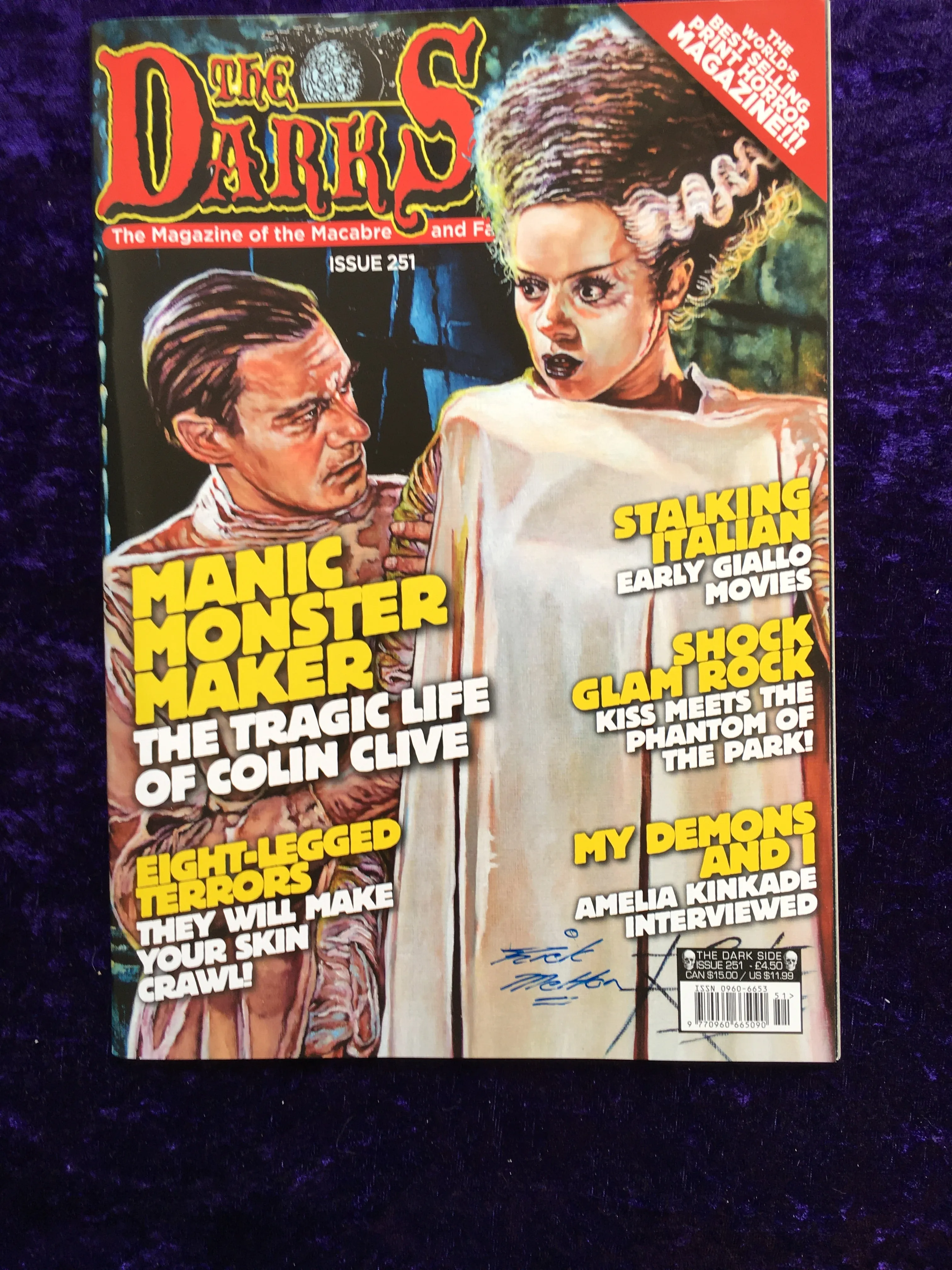 Darkside Magazine Back Issue 251 Signed by Cover Artist Rick Melton