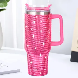 Dazzling Brilliance: Stainless Steel Rhinestone Tumbler 40 Oz