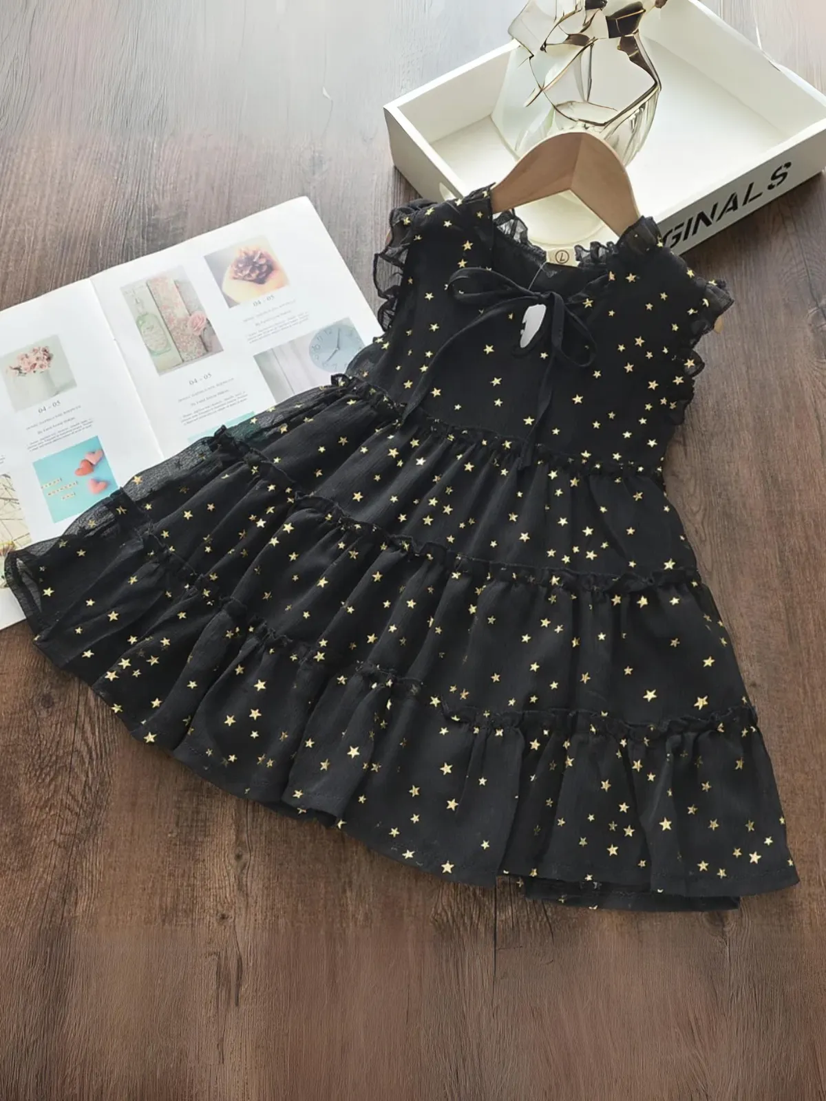 Dazzling Day Star Sequin Tiered Dress