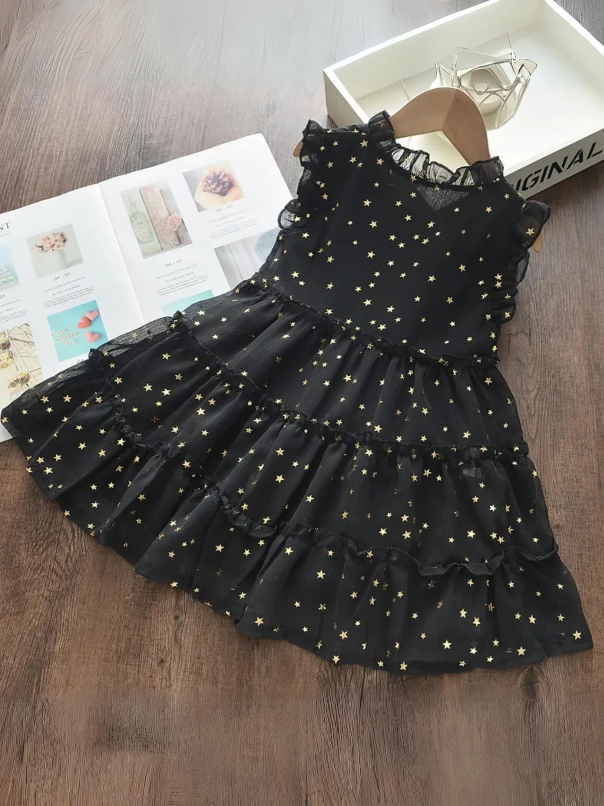 Dazzling Day Star Sequin Tiered Dress