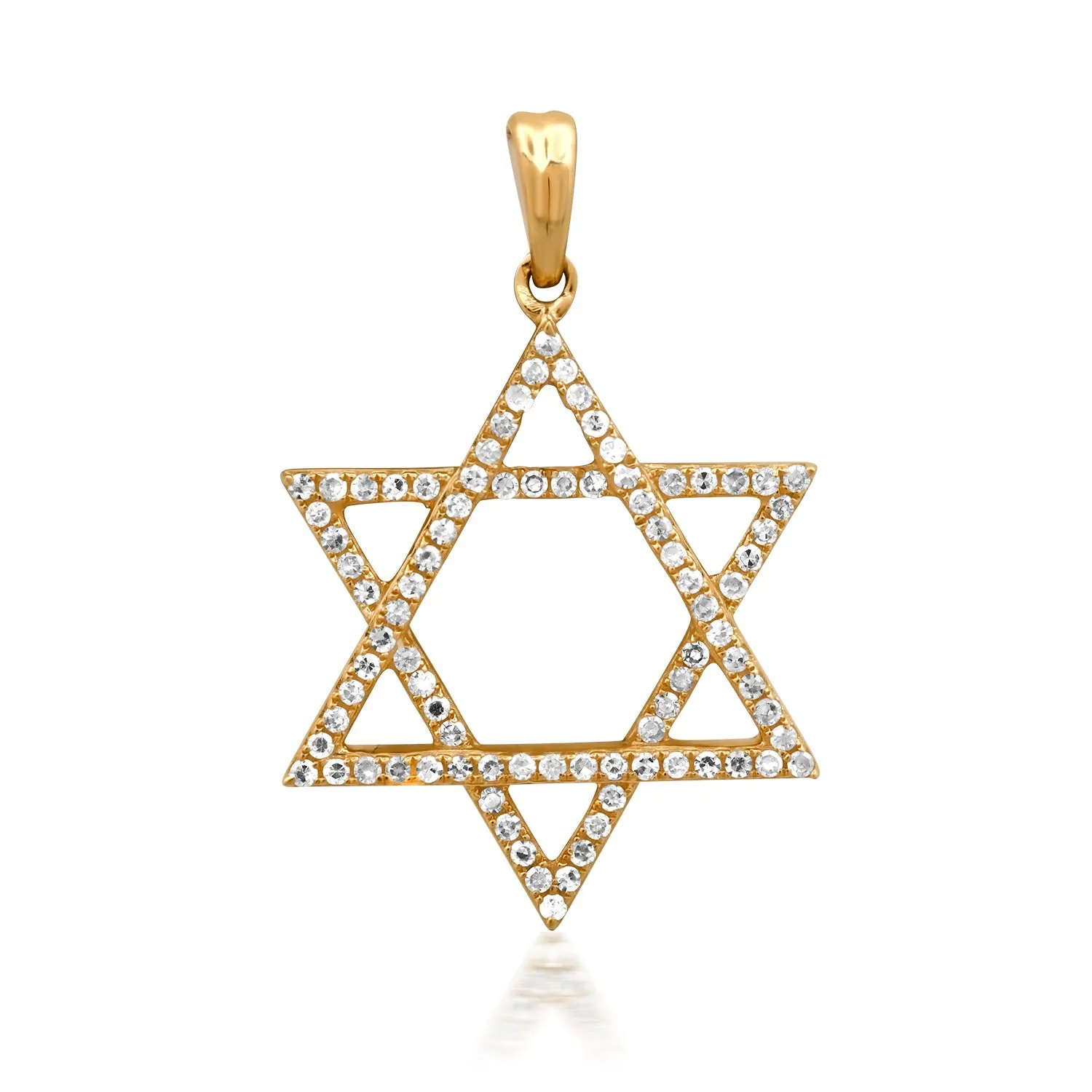 Dazzling Diamond Star Of David Charm