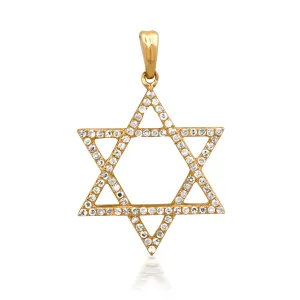 Dazzling Diamond Star Of David Charm