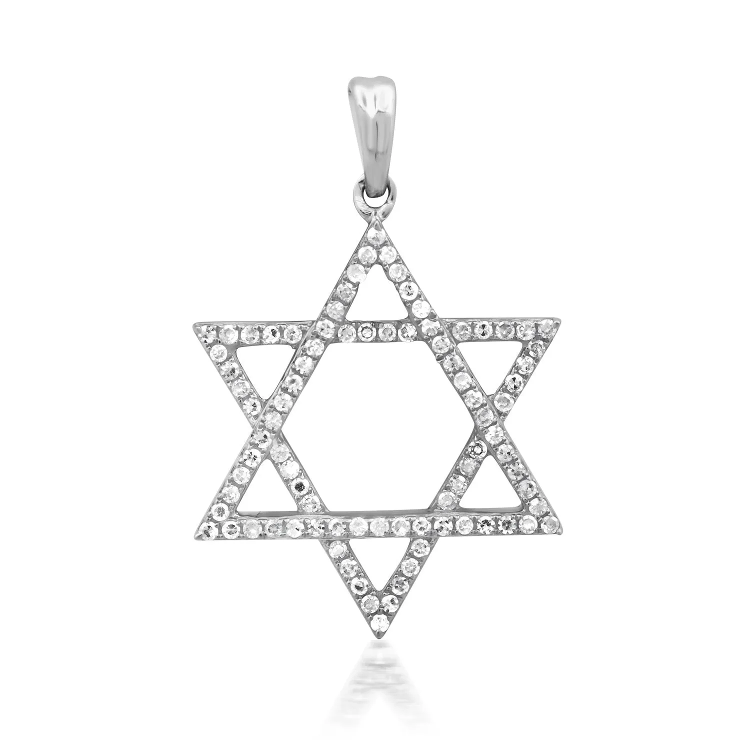 Dazzling Diamond Star Of David Charm