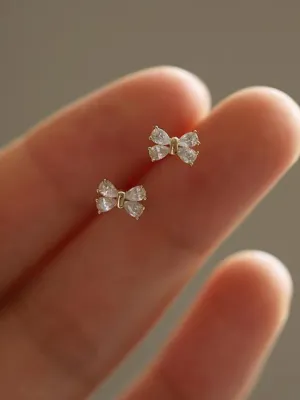 Dazzling Diva Bows Stud Earrings