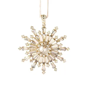 Dazzling Snowflake Hanging Ornament, Gold