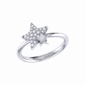 Dazzling Starkissed Duo Diamond Ring in Sterling Silver