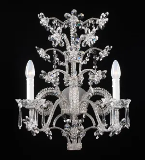 Decorative Two Light Crystal Chandelier Wall Light