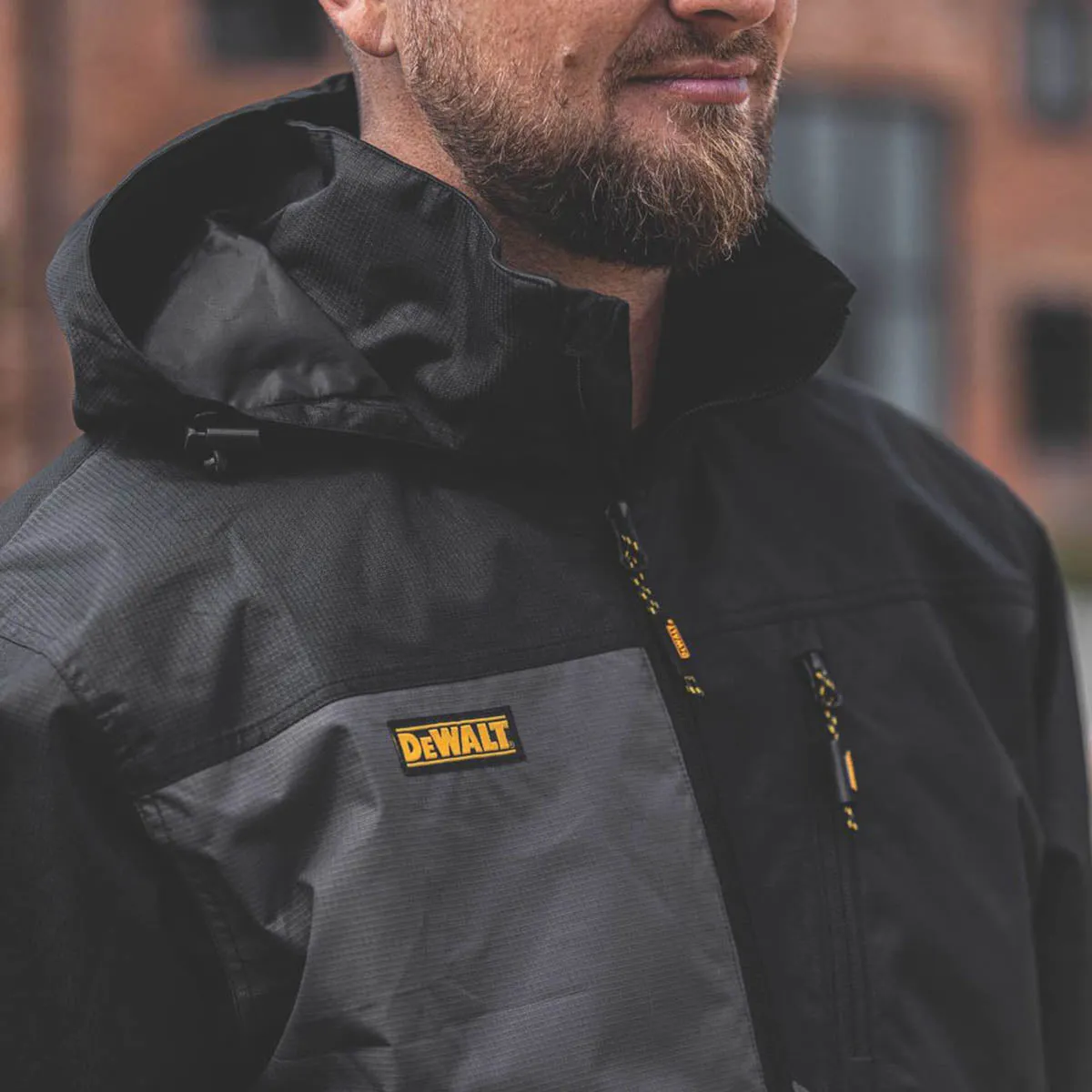 DeWalt Southampton Waterproof & Breathable Jacket Black/Grey X Large Size 45-47" Chest