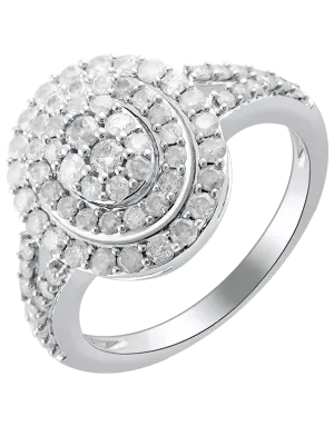 Diamond Ring - 14ct White Gold Diamond Ring - 764226