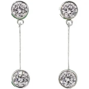 Double Dangle Bezel Earrings