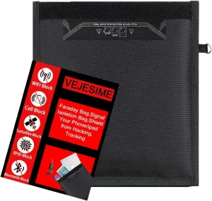 Farday Bag,Signal Isolation Bag,Shield Your Phone/Ipad from Hacking,Tracking,And EM Protection Radiation with This Pouch -Shields Nfc/Wifi/Bluetooth for Phones,Key Fobs and Credit Card (9.8"X11")