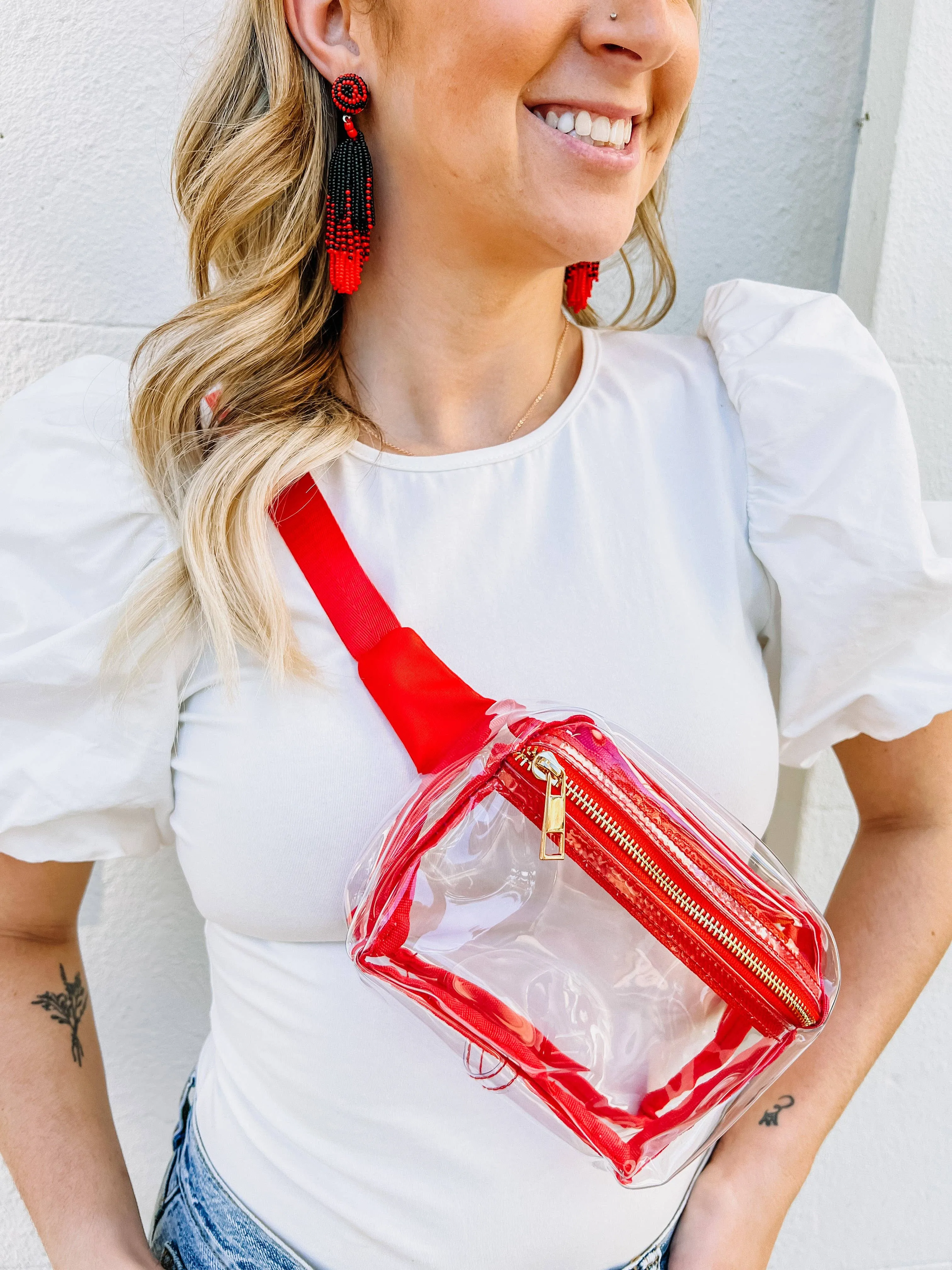 Ferris Clear Belt Bag RED