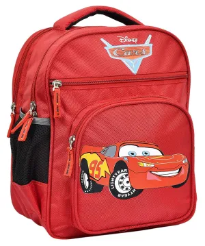 Fun Homes Disney Cars Print 14 inch Waterproof Polyster School Bag,Backpack for Kids, Red (FUN09904)