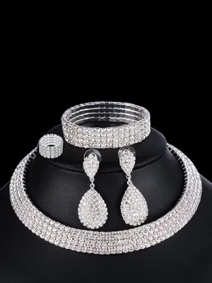 Girls Dazzling Diamond Jewelry Set