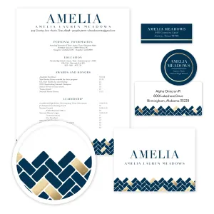 Golden Herringbone Complete Sorority Packet