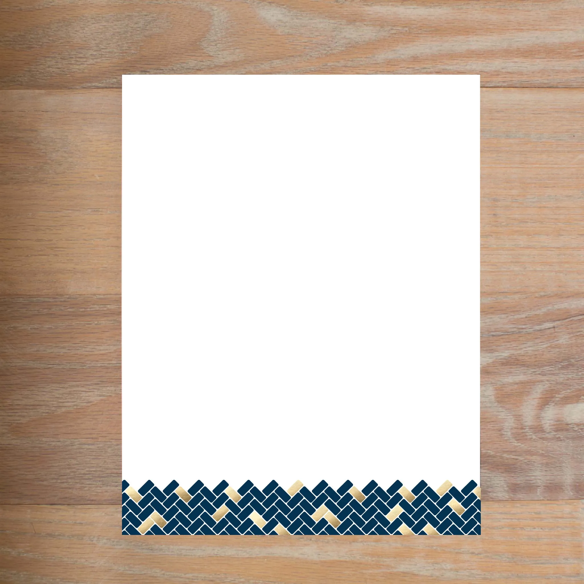 Golden Herringbone Custom Letterhead